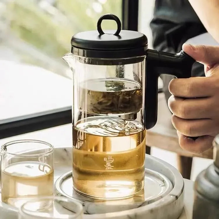 Glass induction teapot, lazy teapot