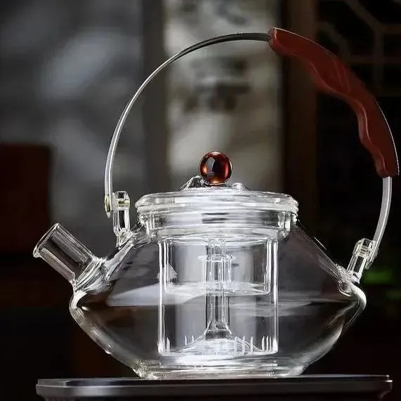 Electromagnetic circuit dedicated high-temperature resistant thickened lifting beam steaming and boiling tea pot with a large capacity of 1000ml