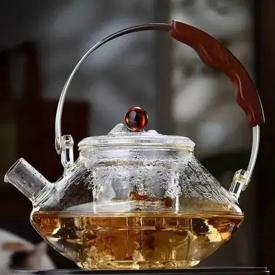 Electromagnetic circuit dedicated high-temperature resistant thickened lifting beam steaming and boiling tea pot with a large capacity of 1000ml