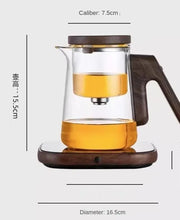 Görseli Galeri görüntüleyiciye yükleyin, New elegant cup, tea pot, tea water separation, all glass filtration for brewing tea
